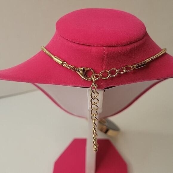 Retro Gold Tone Reversible Leopard Animal Print Pendant Necklace - Picture 3 of 4